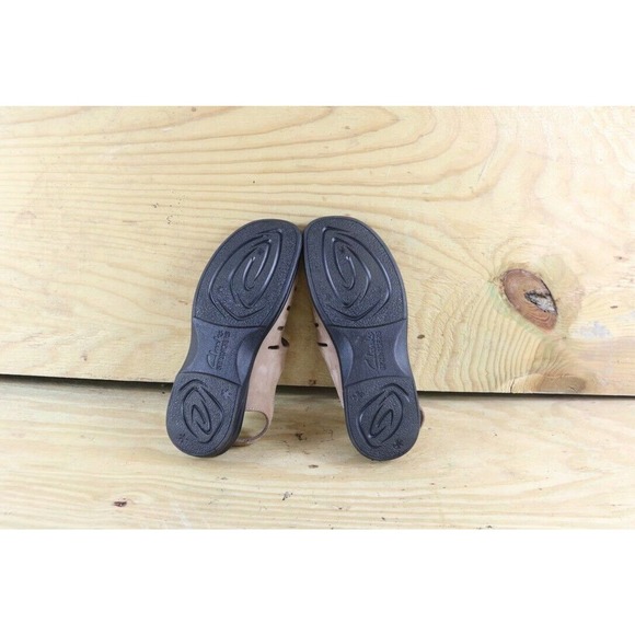 Clark Womens Shoes 8M Springers Brown Leather Sandals Slip on 3 Buckle Slingback - Picture 6 of 6